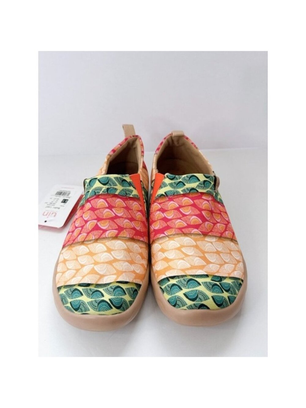 Women’s Size 8.5 UIN Bodhi Leaf Canvas Slip-On Shoes Colorful Casual Flats